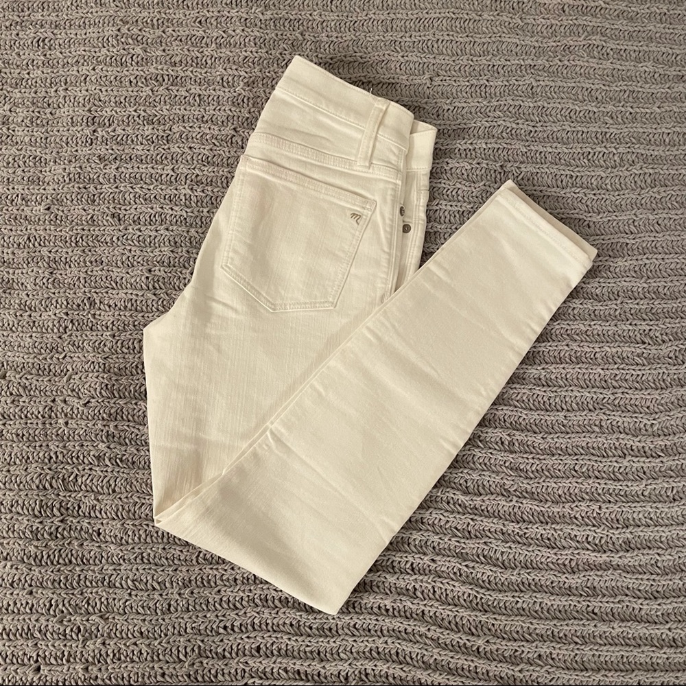 Madewell White High waisted Skinny Jeans